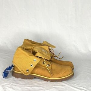 Timberland Leather Textile Boots Roll Top Model A13ST 379 Tan wmn‎ Size 6